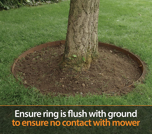 600mm Steel Garden Tree Ring with Spikes – Durable Root Barrier & Edging Guard