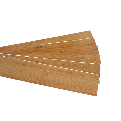 Vinyl Floor Tiles Wood Grain Oak Look  – 16 Pack Peel & Stick Flooring