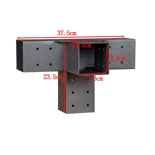 Roof Pergola Gazebo Shed Matte Black Steel Double Brackets DIY Kits