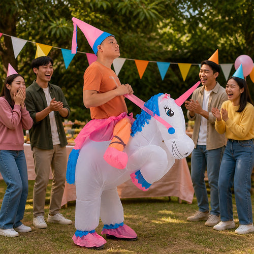 Adult Inflatable Costume with Fan – Funny Blow-Up Fancy Dress