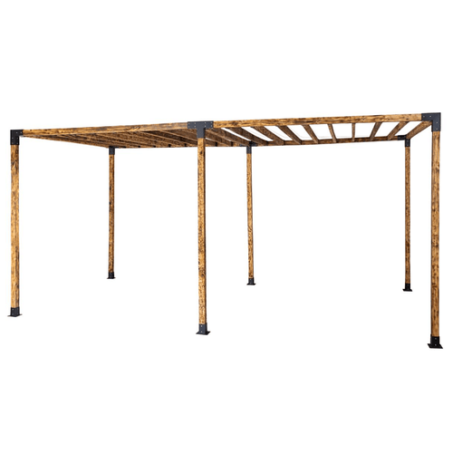 Roof Pergola Gazebo Shed Matte Black Steel Double with Top Rafters Brackets DIY Kits