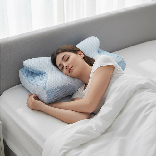 Soft Cervical Memory Foam Pillow for Neck Pain Relief – Ergonomic Support
