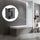 90cm Frameless Swing Bath Screen with Black Hardware