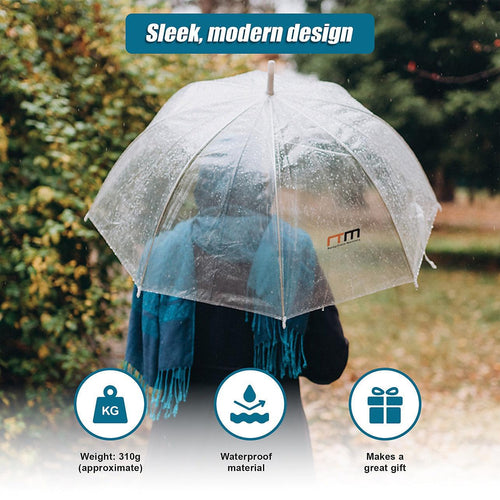 5x Clear Transparent Rain Walking Umbrella Parasol PVC Dome Wedding Party Favour