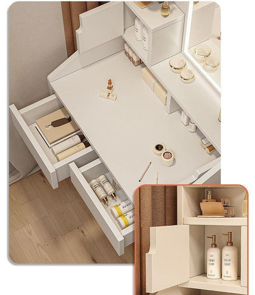 Makeup Vanity Mirror Desk Table with LED Lighting