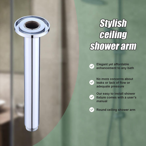 Shower Head Arm Wall Connector Round Bathroom Rainforest ShowerHead