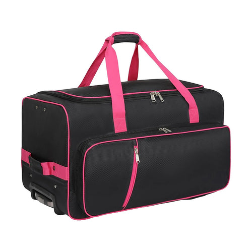 736.6 mm Heavy Duty Rolling Dance Bag with Built-In Garment Rack for Travel & Competitions