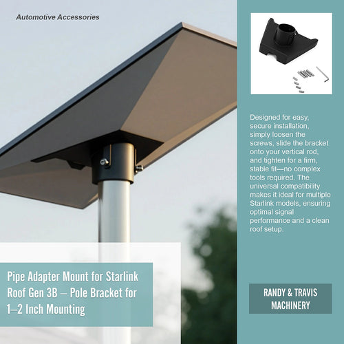 Pipe Adapter Mount for Starlink Roof Gen 3B – Universal Pole Bracket for 1–2 Inch Mounting