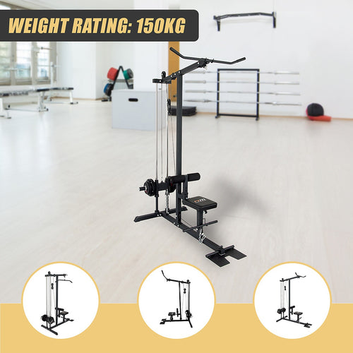 Lat Pulldown & Low Row Machine – Multi-Function Fitness Equipment for Full Body Gym Training