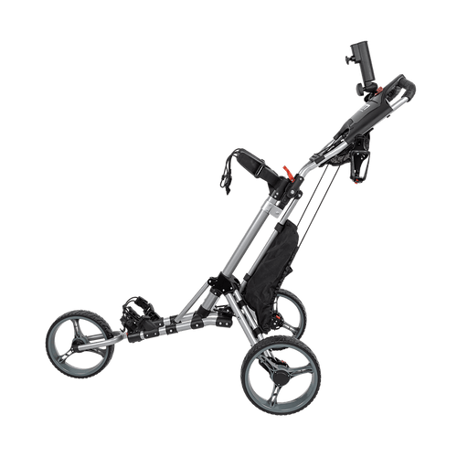 Golf Club Buggy Trolley Cart Compact Foldable 3 Wheel