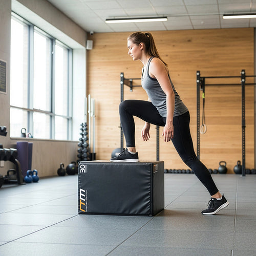 3-in-1 Foam Plyometric Jump Box – Fitness Training Plyo Games Box for Cardio & Strength