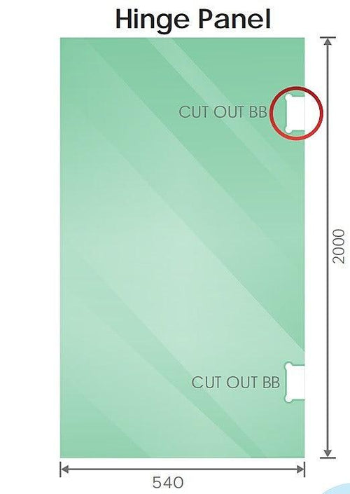 120x100cm Corner Frameless Shower Screen with Chrome Brackets and SS Hinges