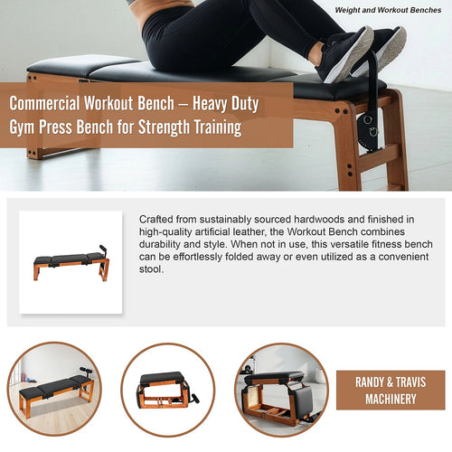 Heavy-Duty Commercial Workout Bench – Adjustable Strength Training Press Bench for Home & Gym
