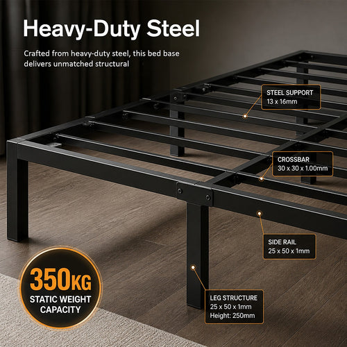 Double Heavy-Duty Steel Bed Frame Base for Australian Mattresses