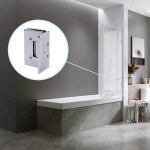 70cm Frameless Swing Bath Screen with Chrome Hardware