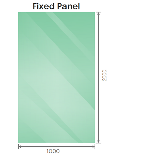 120x100cm Corner Frameless Shower Screen – Black Wall Channel and Floor Channel with Brass Hinges & Square Knob Handle