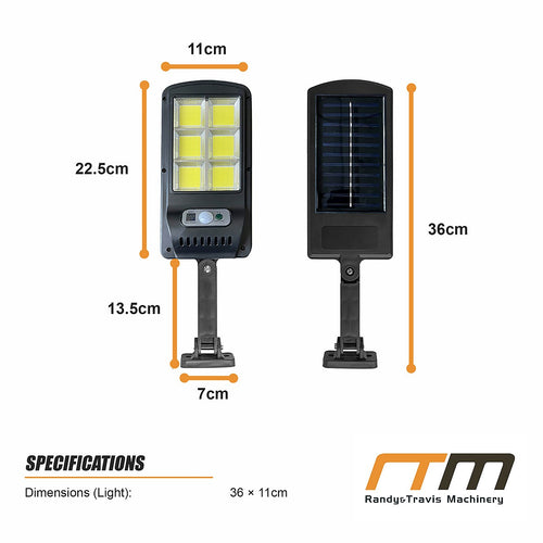 180 LED Solar Street Light Motion Sensor with Remote Control