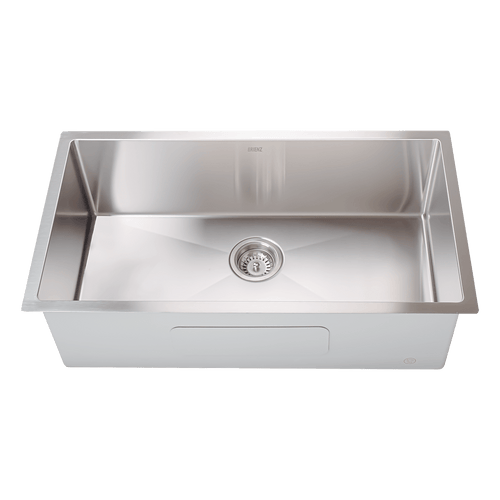810x450mm Stainless Steel Handmade 1.5mm Sink with Waste in Stainless Steel with brushed finish Finish