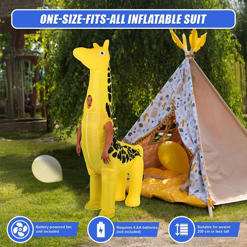 Giraffe Fancy Dress Inflatable Suit -Fan Operated Costume