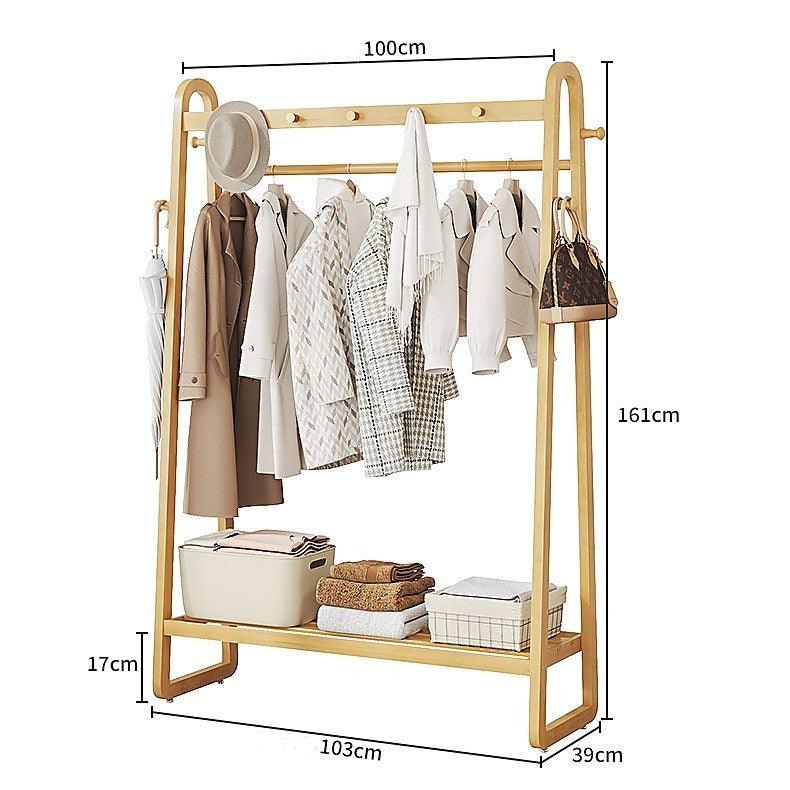 100cm Clothes Rack Slim Stylish Space Saving - Wood - Home and ...