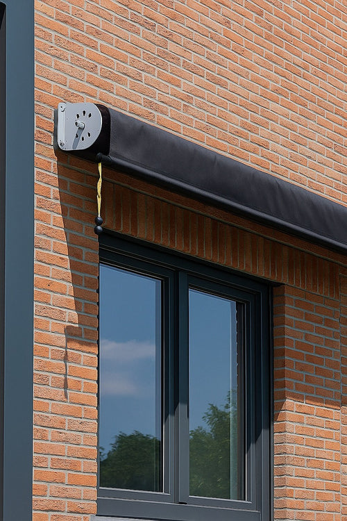 Retractable Straight Drop Awning Screen - Grey - 3x2.5m 