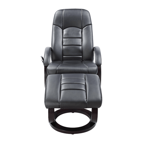PU Leather Deluxe Massage Chair Recliner Ottoman Lounge Remote