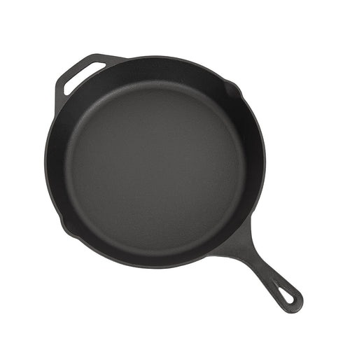 Cast Iron Frying Pan 30cm Pre-Seasoned Skillet for BBQ