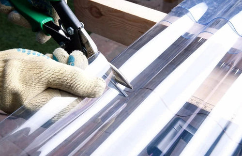 8mm PVC Corrugated Roofing Sheets Clear UV Roof 836x2000mm Bulk 10 Pack