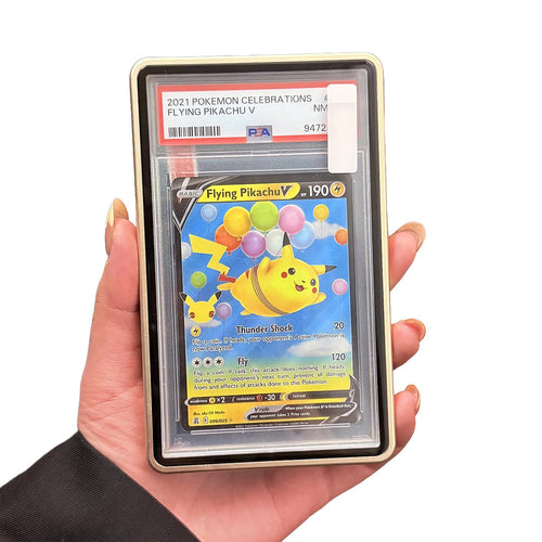 Metal Trading Card Case for PSA & CGC 35PT Slabs – Gold 4 Pack