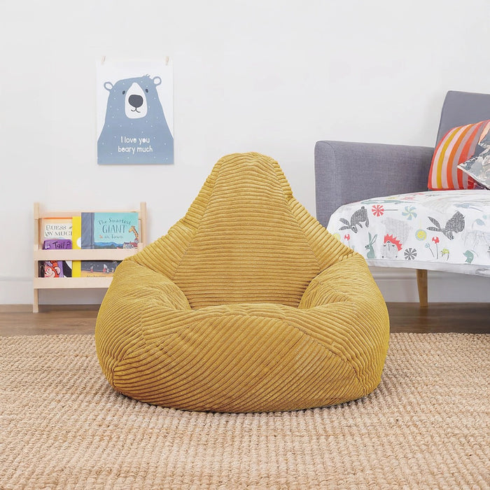 Jumbo Cord Beanbag Chair Cover Unfilled Large Bean Bag - Mustard