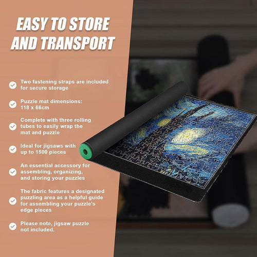 Jumbo Portable Puzzle Accessories Jigsaw Boards, Sorters, Mats Jigroll 1500pcs