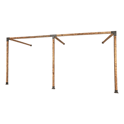 Roof Pergola Gazebo Shed Matte Black Steel Double Wall Mount Brackets DIY Kits