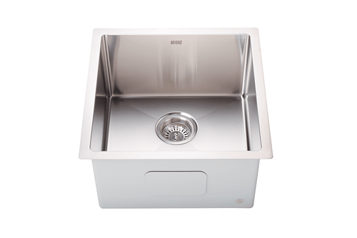 450x450mm Stainless Steel Handmade 1.5mm Sink with Waste in Stainless Steel with brushed finish Finish