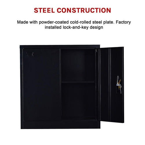 Two-Door Shelf Office Gym Filing Cabinet Safe Storage Locker