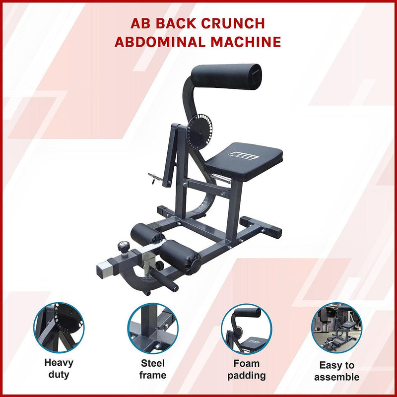 Back Crunch Machine Core Workout Ab Back Crunch Abdominal Machine Exercise Workout Gym Equipment Core ...