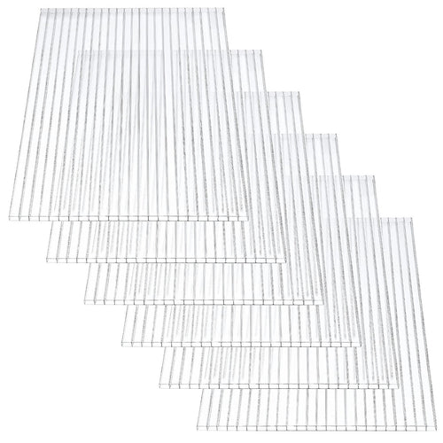 Polycarbonate Roofing Sheets Clear – UV Resistant Corrugated Roof Panels 610x1220mm (12 Pack Bulk Pack)