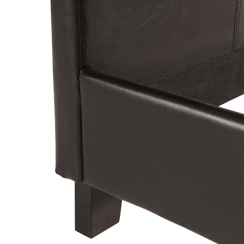 Queen Bed Frame Black PU Leather