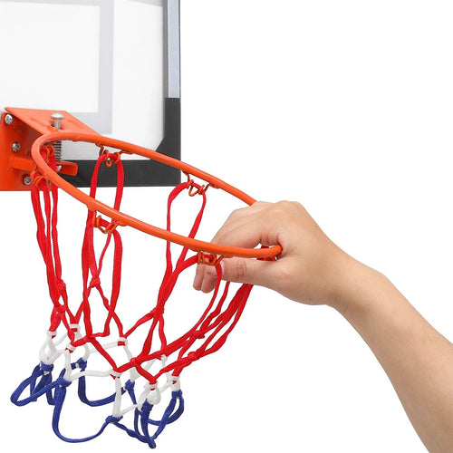 Indoor Mini Basketball Hoop Set – Door-Mounted Backboard Kit with Durable Ring & Mini Ball for Home Play
