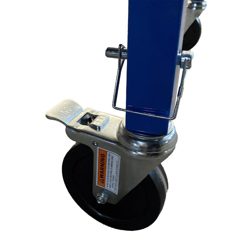 Mobile Scaffold Ladder - Blue, Wheeled, 450kg Capacity
