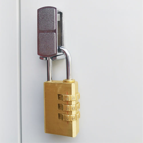 2-Door Metal Locker Cabinet in Grey – Padlock-operated