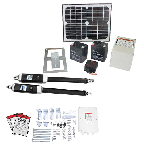 1200KG 10W Solar Double Swing Auto Motor Remote Gate Opener