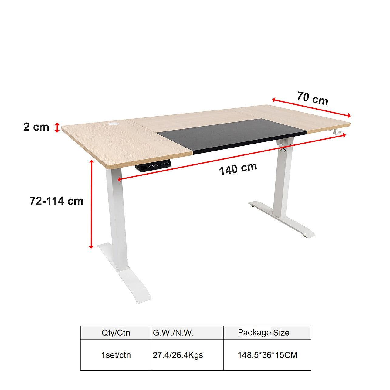 Standing Desk Electric Motorised Computer Desk Height Adjustable Sit ...