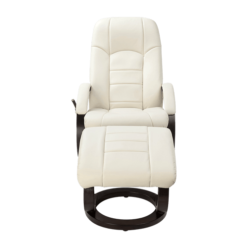 PU Leather Deluxe Massage Chair Recliner Ottoman Lounge Remote