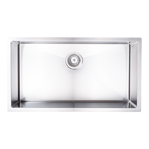 810x450mm Stainless Steel Handmade 1.5mm Sink with Waste in Stainless Steel with brushed finish Finish