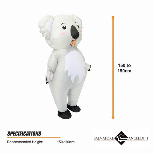 Adult Inflatable Koala Costume Blow Up Australian Animal Fancy Dress Suit