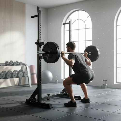 Commercial Squat Rack Adjustable Pair