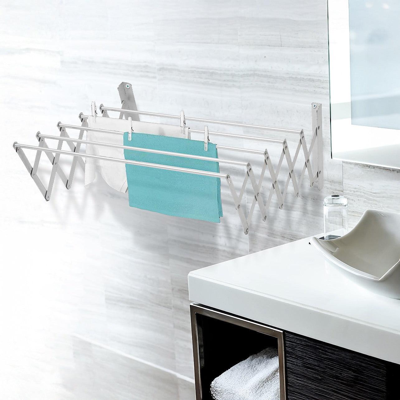 Pull Out Clothes Airer – Expanding Laundry Drying Line for Caravan