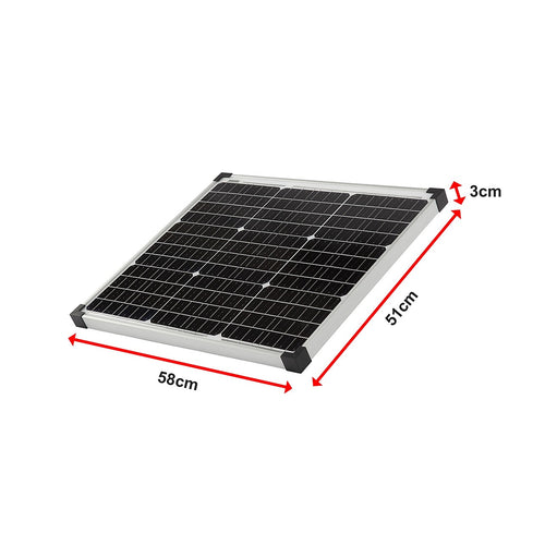 50W 12V Monocrystalline Solar Kit – Compact PV Charger Panel for Off-Grid & RV