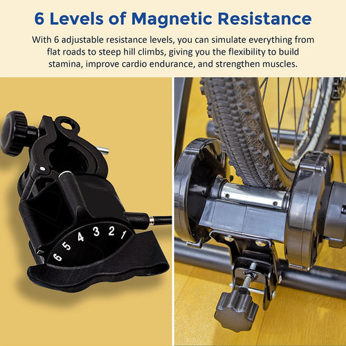 Indoor Bicycle Trainer – Magnetic Stationary Bike Stand for Smooth, Quiet Home Fitness Workouts