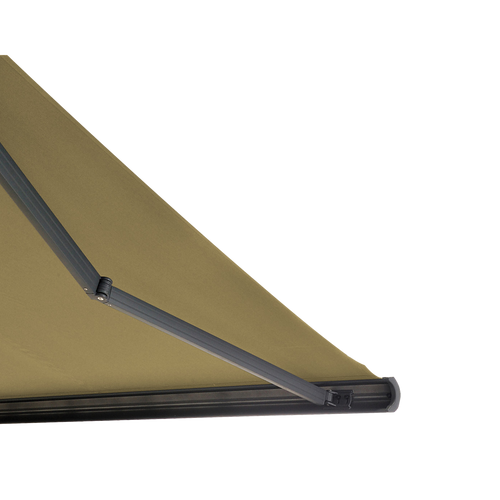 Heavy Duty Full Cassette Retractable Awning: Motorised 5.0 x 3.0m Beige Sunshade